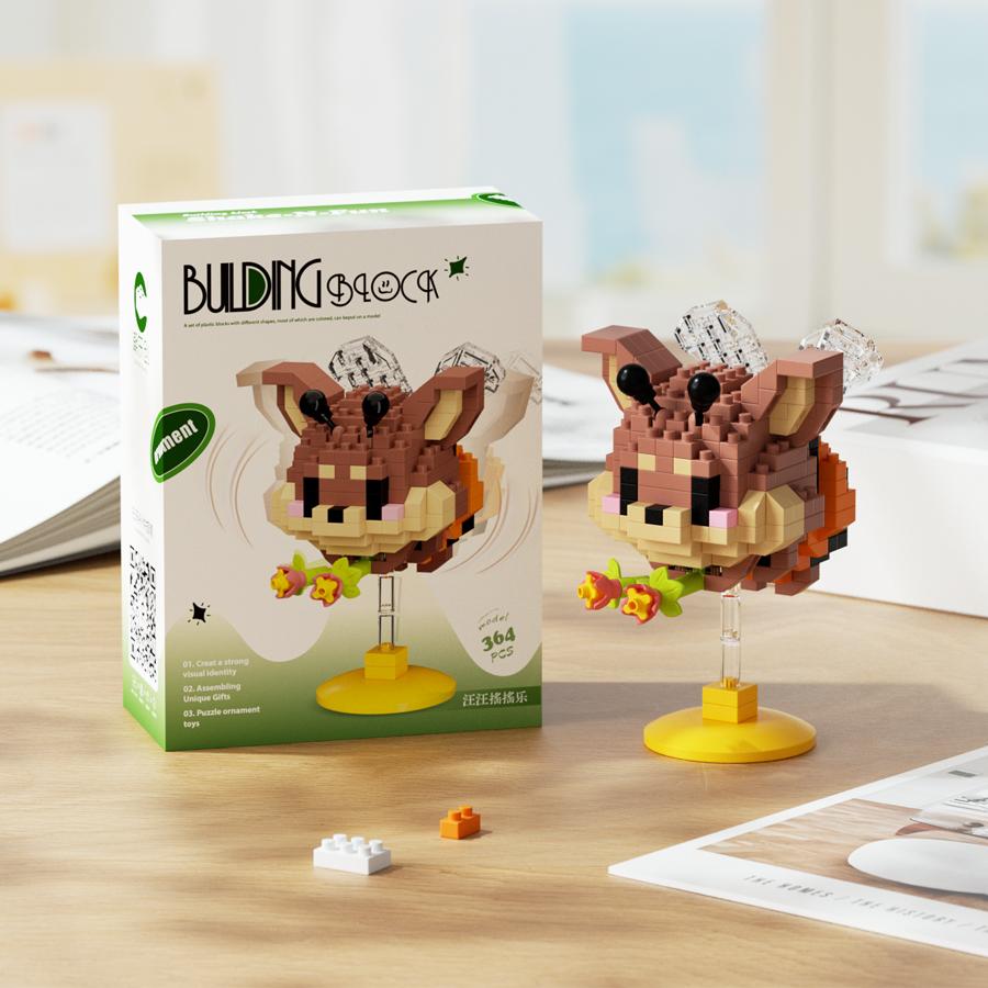 Cute Ornaments Mini Bee Series Pet Models Micro Blocks Educational Toys for Kids Building Blocks Plastic Toys Gift Sets