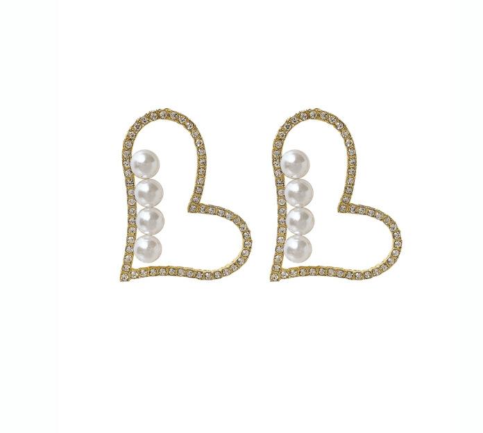 

Женские простые темпераментные модные серьги-гвоздики G с жемчугом и бриллиантами