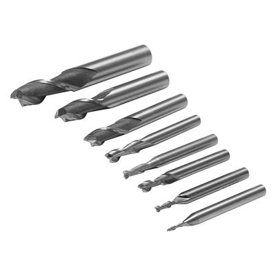 Fraiseuse Carbure 2 Pans Tige Droite Fraise à Tourner Fraise 4mm 6mm 8mm 10mm 12mm Outils CNC Spécial Inox HRC65