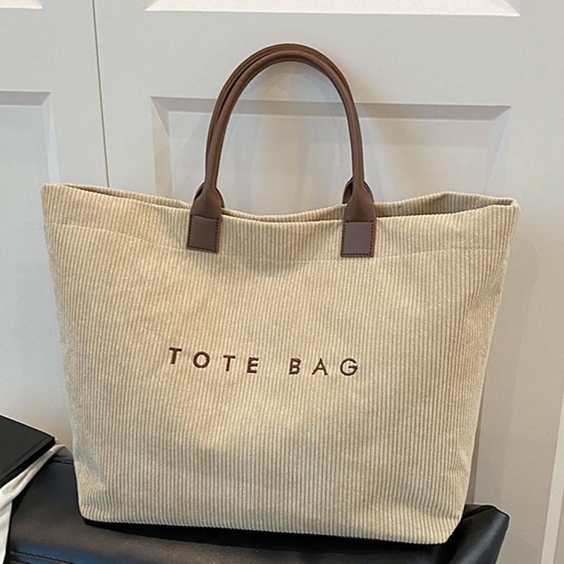 Tote bag retro high-value summer letter casual foreign style handbag minimalist fashionable commuter large-capacity bag women