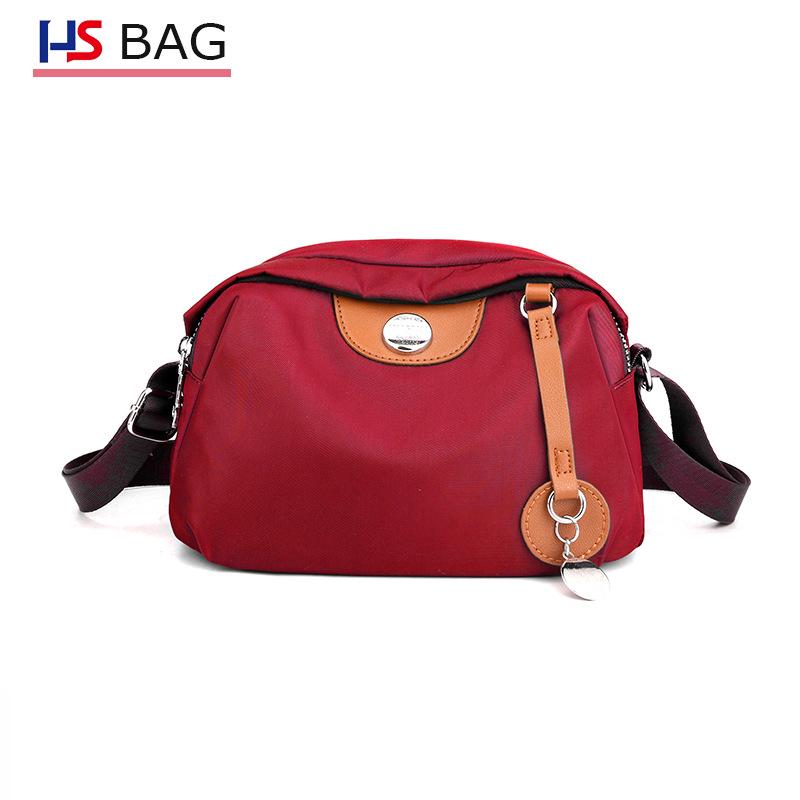 Women's Multi-Layer Crossbody & Backpack: Colorful, Casual, Water-Repellent Oxford Cloth, Korean Style, Large Capacity.