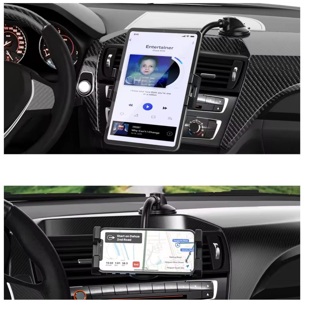 Car holder FOR windshield, cockpit, dashboard FOR tablet, phone