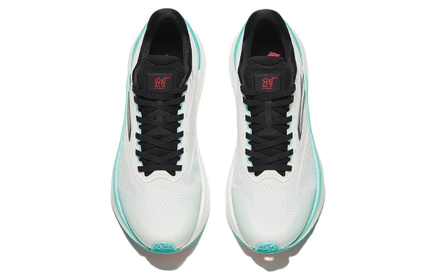 Men's Sneakers Anta Cushioning, Wear Resistant Low Top Running Shoes Men's White Cyan Black