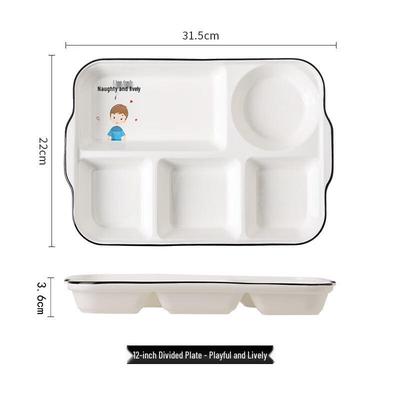 Nordic Ceramic Partitioned Meal Plate