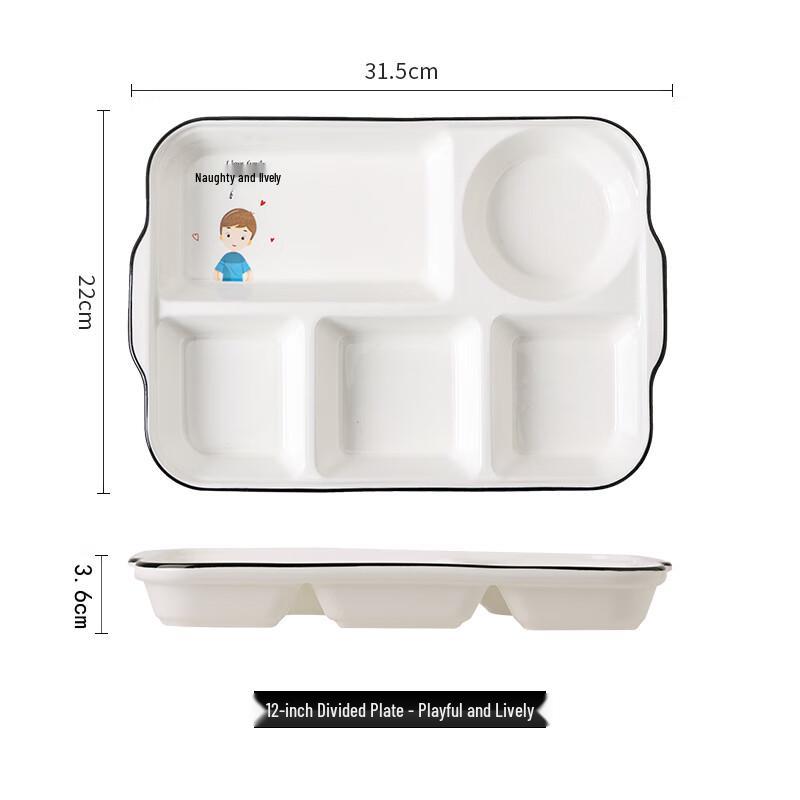 Nordic Ceramic Partitioned Meal Plate