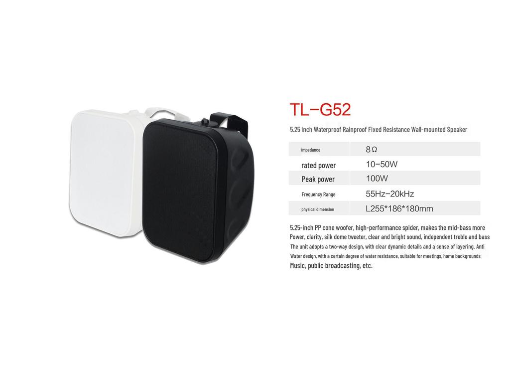 Tianlai 5.25" Outdoor Waterproof Hi-Fi Passive Speaker