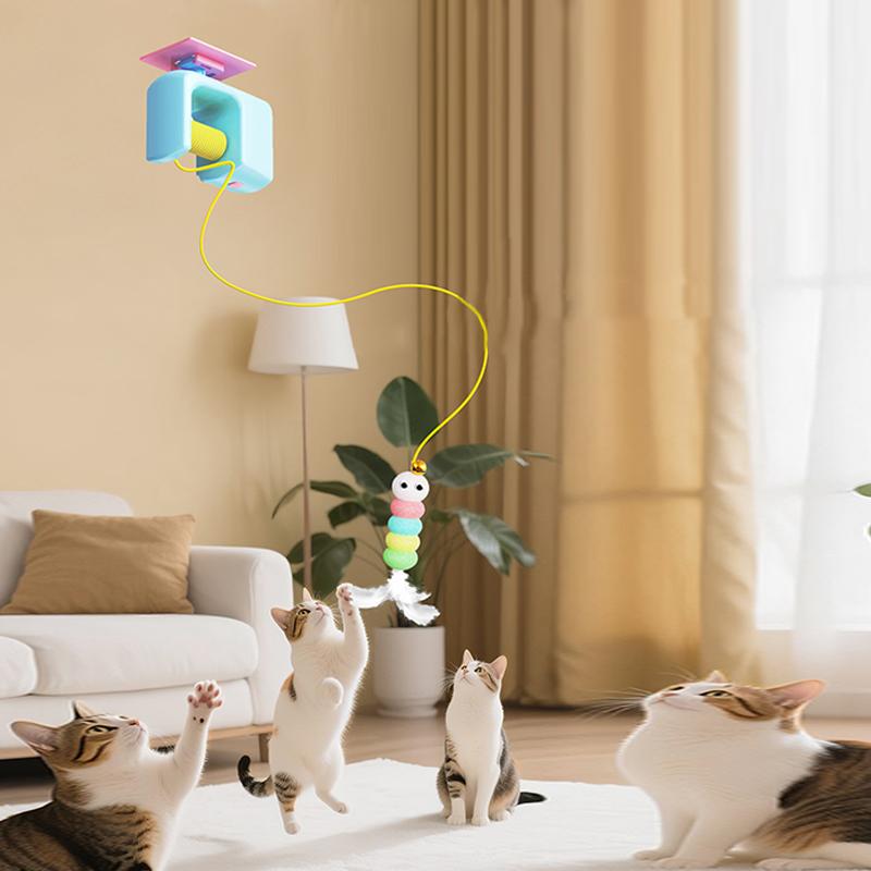 Pet Stress Relief Toys For Cats Rechargeable Interactive Hanging Door Cat Toy Automatic Electric Flying Bird Cat For Hunt