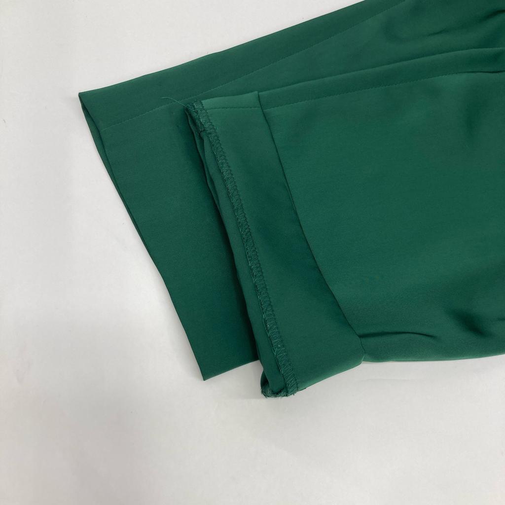 ENFOLD 22Stainless Steel Green 300FS231 1580 Satin Pants Bottoms 38 greenUsed