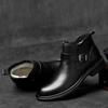 Hot Selling Men's Genuine Leather Boots Winter Cotton Shoes Plush Men's Ankle Boots Business Formal Short Boots Big Size  36-48