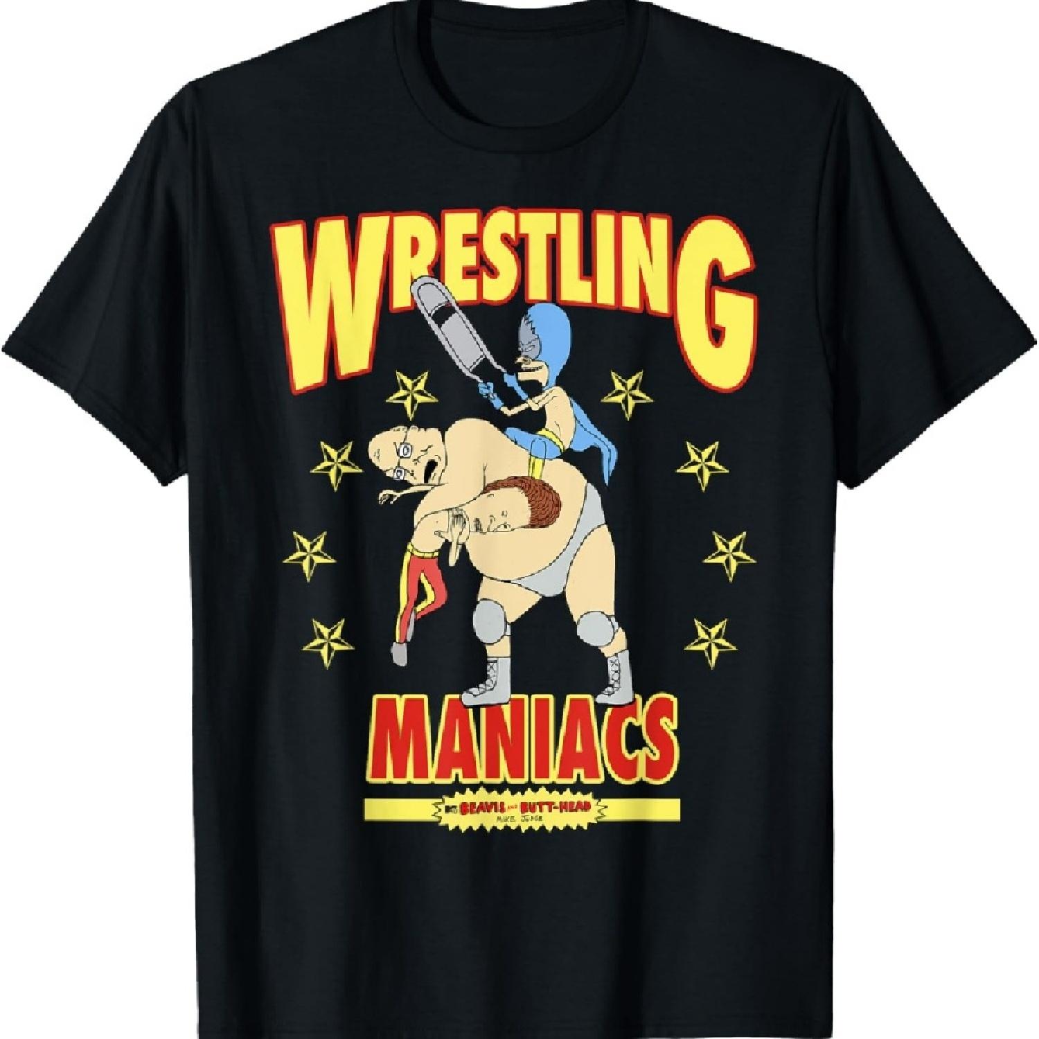 

Beavis and Butt-Head Wrestling Maniacs T-Shirt_1 S