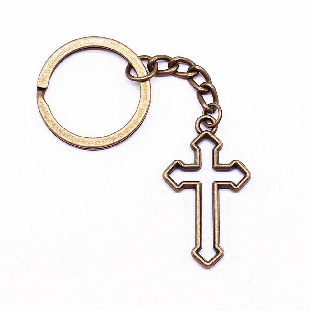 Portachiavi con Ciondolo Croce Ankh Amuleto Egiziano Portachiavi Anello 28mm