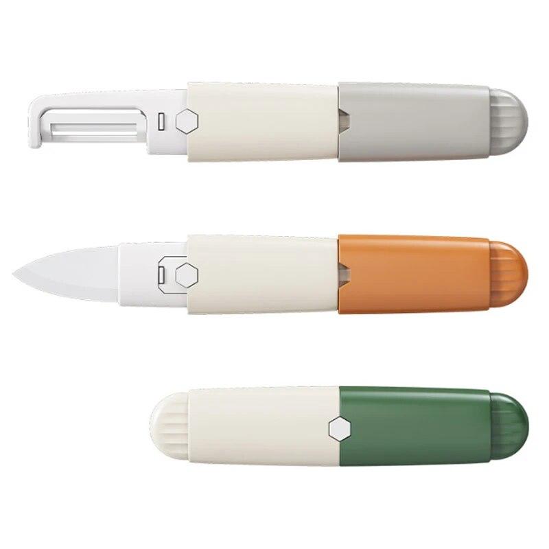 Eramický nůž Multifunkční škrabka na malé ovoce 2 v 1 Cestovní ubytovna na úrovni vysokého vzhledu Kuchyň Domácí Nůž na meloun