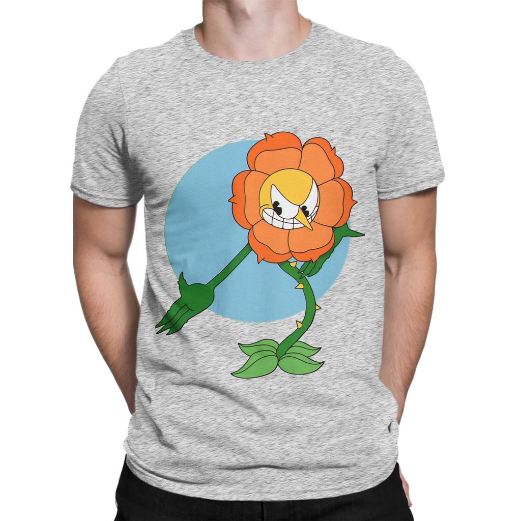 Funny Unisex Video Cuphead Games Gift Music Fans Graphic 100 Cotton TShirt Cuphead Tops Tees For Unisex