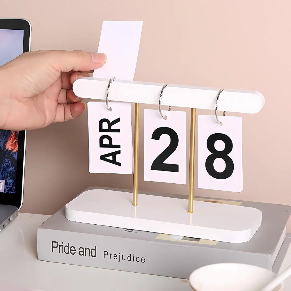 Stylish Flip Desk Calendar Functional Modern Minimalist Calendar Everyday View Calendar Home Decor