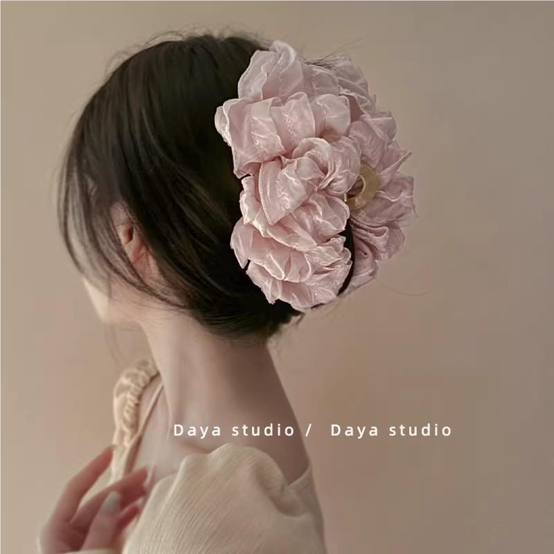 Elegante Retro-Frische Wolkenblasen-Schleifen-Haarspange: Große Haarklammer für Hinterkopf