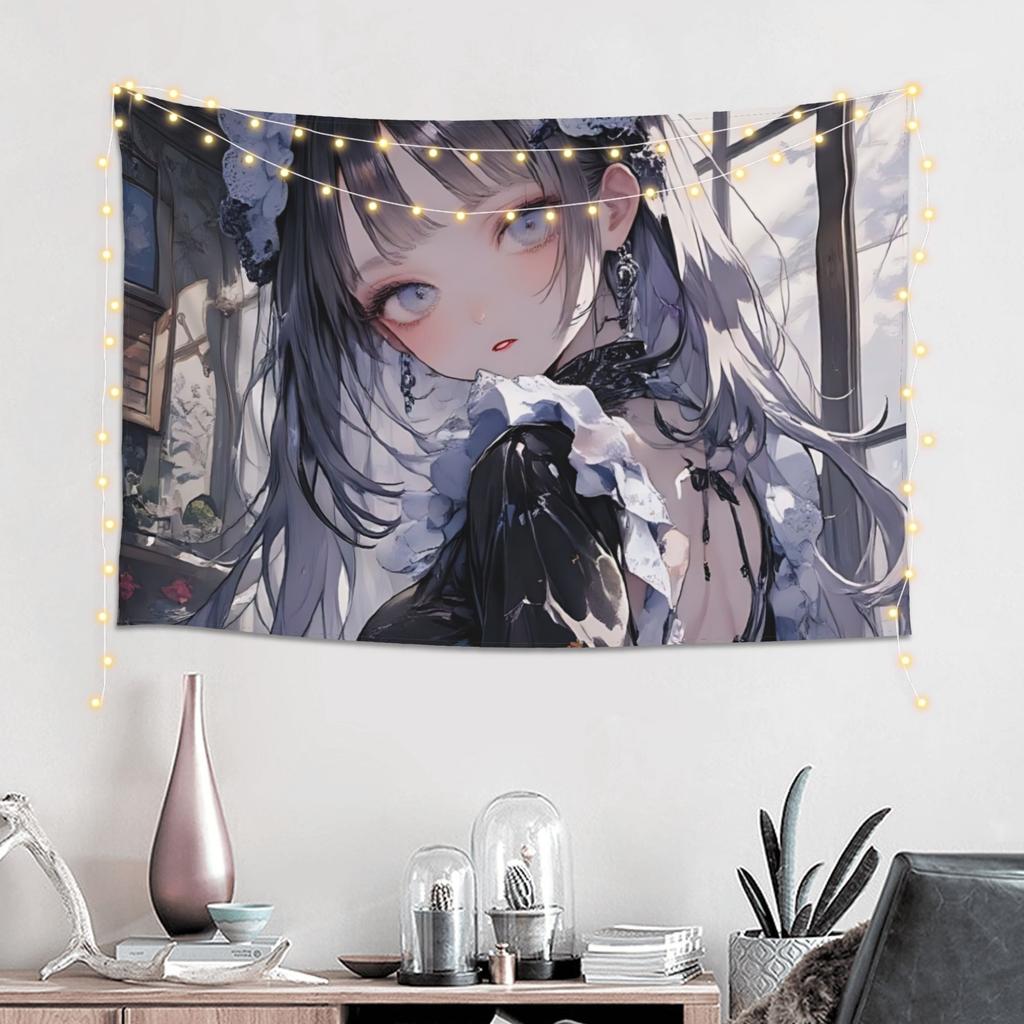 Japanese Style Anime Game Girl Tapestry Bedroom Decoration Wall Hanging Blanket Tapestry Cool Stuff For Room