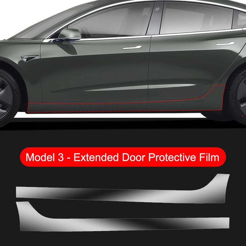 For Tesla Model3/Y 2017-2022 Front Door Rear Door Protective Film Invisible Car Clothing TPU Film Decoration Special Accessories