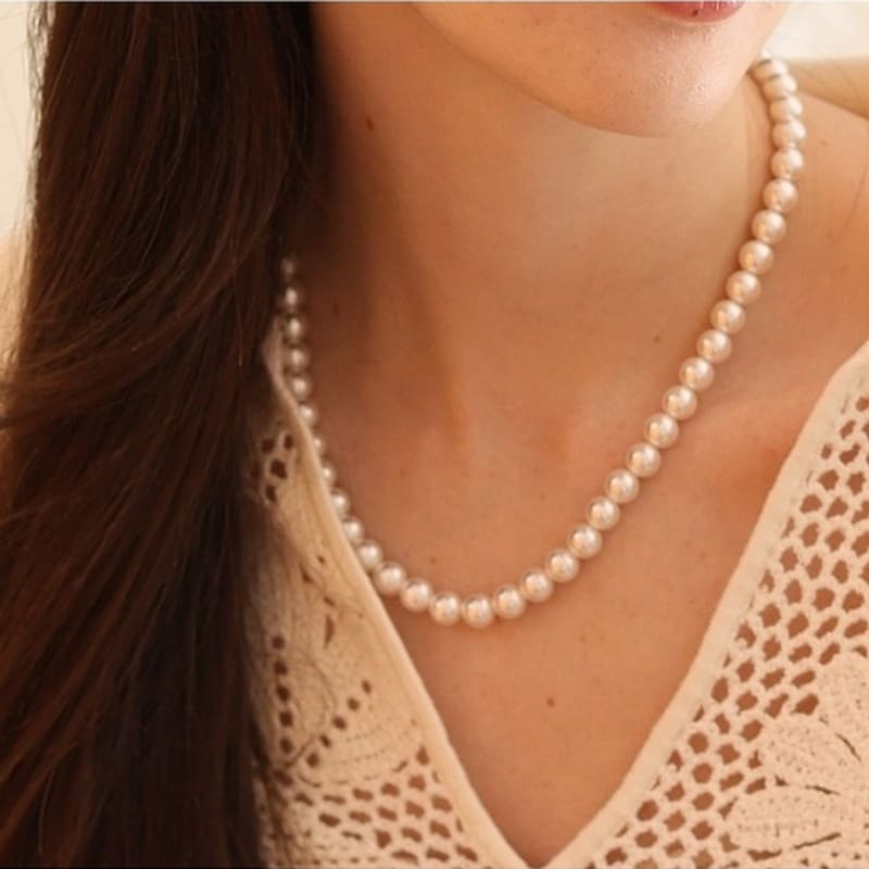 Dana Burton [Magnet One-Touch] Joy Pearl Necklace_8mm Pearl