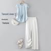 Set Due Pezzi da Donna IHIMI in Tencel Lino Texturizzato
