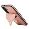 For Samsung Galaxy A56 5G Case Card Holder Kickstand PU Leather+TPU Phone Cover with Shoulder Strap