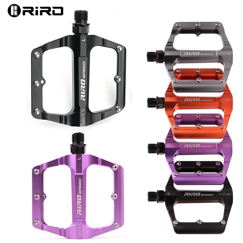 RIRO 3 Bearing Bicycle Pedal Aluminum Alloy Road Bike Pedal Non-slip Mountain Bike Pedals Sealed Bearing Bicycle Flat Pedals 6