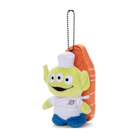 TAKARATOMY A.R.T.S Pixar Character Toy Story 30th Anniversary Ball Chain Mascot Alien Sushi Chef (Salmon) Plush Toy Height Approx. 14cm