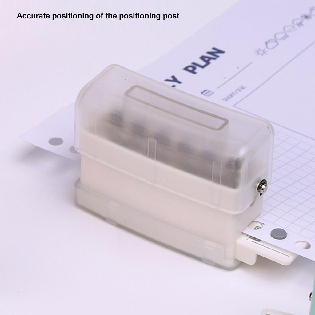 6 Hole Paper Puncher Portable Cute ABS Manual 7mm Punching Depth Desktop Punch Puncher for