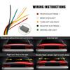 120 cm LED Spoiler Auto Licht Für Universellen Heckflügel Schwarze Kohlefaser Die 3. Rückleuchten LED Bremslicht 12V