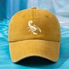 Retro Washed Baseball Cap, Scorpion Print, Adjustable Hip-hop Truck Driver Cap, Casual Style, Outdoor Camping Party Hat