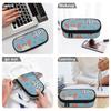 Pen Case Roomy Interior 300D Polyester Smooth Zipper with Mesh Pocket Removable Divider and Pen Slots for Everyday Study