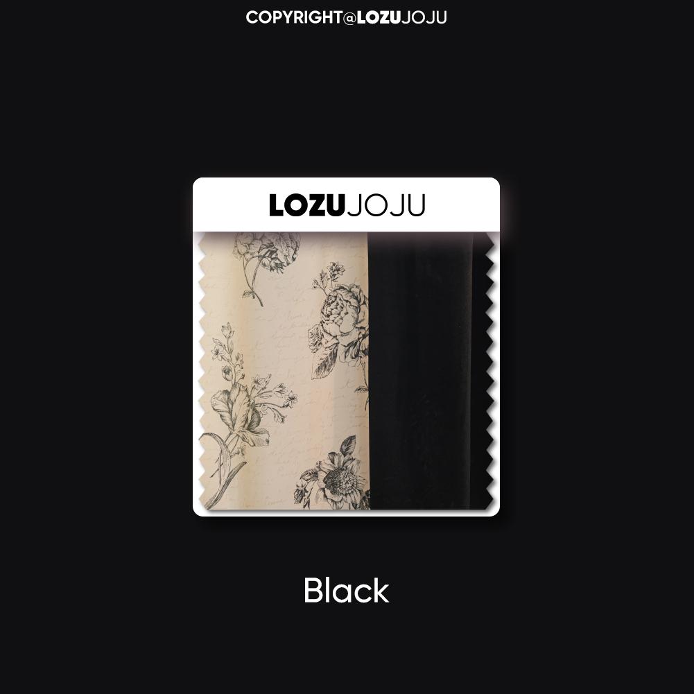 

1 шт. LOZUJOJU 70% затемняющие французские ретро нишевые шторы с принтом розы по бокам для спальни, гостиной, домашнего декора W(50cm+50cm) x L200cm чёрный