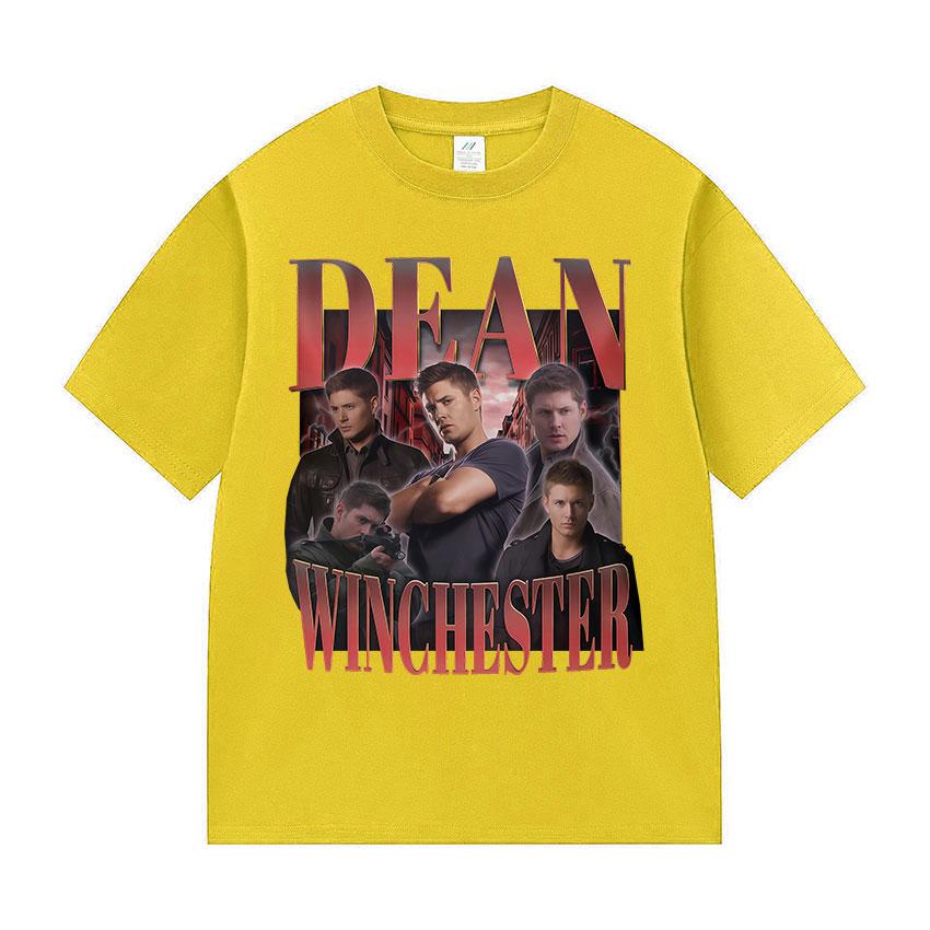 90s Dean Winchester Retro Graphic T Shirt Unisexs Classic Fashion Short Sleeve Tshirt High Quality Cotton Tops Tshirts Streetwear