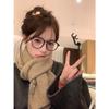 Romantic Solid Color High End New Small Scarf for Women in Winter Korean Atmosphere Student with Wool Scarf for Men