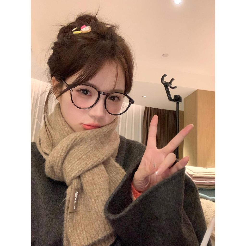 Romantic Solid Color High End New Small Scarf for Women in Winter Korean Atmosphere Student with Wool Scarf for Men