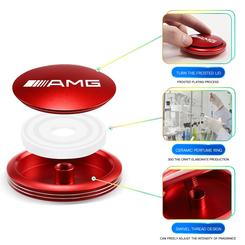 For Mercedes Benz AMG A B C E G CLA W211 W203 Car Accessories Air Freshener Instrument Flavor Perfume UFO Shape Scent Decor