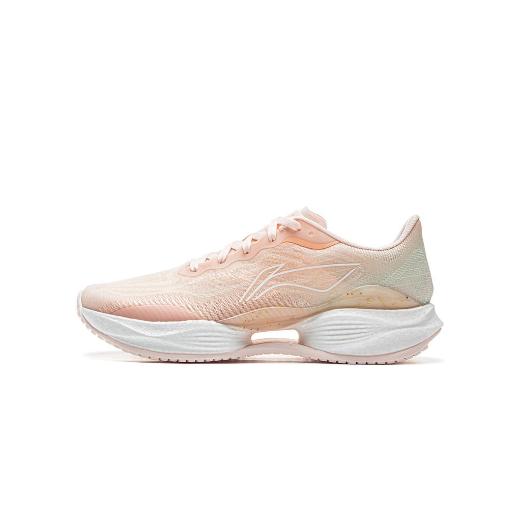 Li Ning Kids Running Fabric Versatile Comfortable Low Top Running Shoes Kids sneaker Light-Peach Ice-Green YKFV120-4