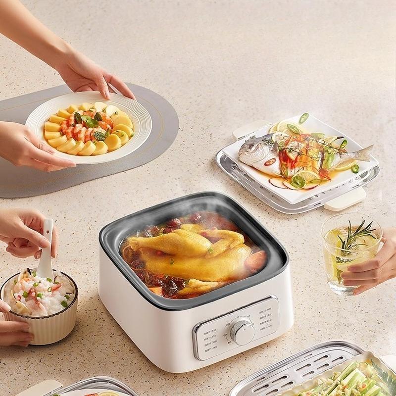 220V Electric Steaming Pot Steaming And Stewing Integrated Home Breakfast Machine Multi Functional Hot Pot