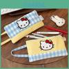 Pochette Cahier Chat Pour Adolescents Avec Grande Capacité Et Housse de Rangement en Toile