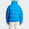 adidas Originals Kurze Vegane Pufferjacke Mit Stehkragen Und Einfarbigem Logo Damen Oberbekleidung Blau IJ8234