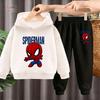 Bluzy z kapturem dla dzieci + spodnie Zestawy 2-częściowe Spider-Man Marvel Cosplay anime dla dzieci Bluza z kapturem Ubrania dla dzieci 4-14 lat