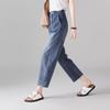 Double pleated high waisted jeans for women in the summer of 2025, thin, fashionable, loose, versatile, and slimming Harun pants