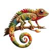 Metal Geckos Wall Decors Outdoor Fence Wall Art Decors,Hanging Decoration for Garden Yard Living Room Bedroom Balcony Y5GB