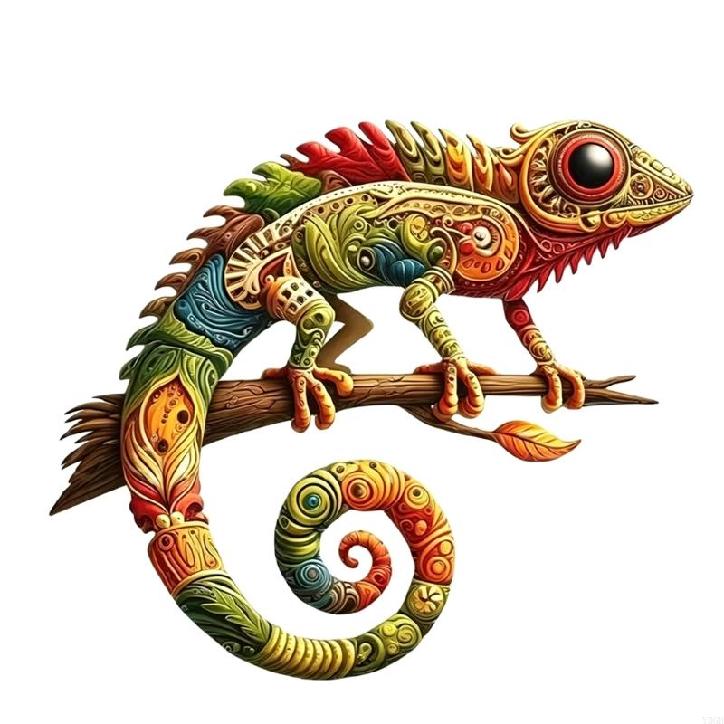 Metal Geckos Wall Decors Outdoor Fence Wall Art Decors,Hanging Decoration for Garden Yard Living Room Bedroom Balcony Y5GB