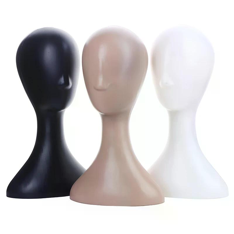 Kunststoff Pro Weibliches Abstraktes Schaufensterpuppenkopfmodell Perückenhut Haardisplay Ständer Halter