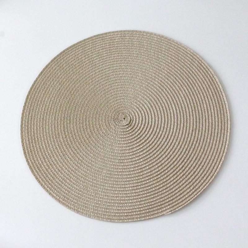 Rundes, gewebtes, rutschfestes Tischset, Untersetzer, Café-Tasse, Esstischmatte, nordisches Küchenzubehör, Servietten, Geschirr, Wohnkultur