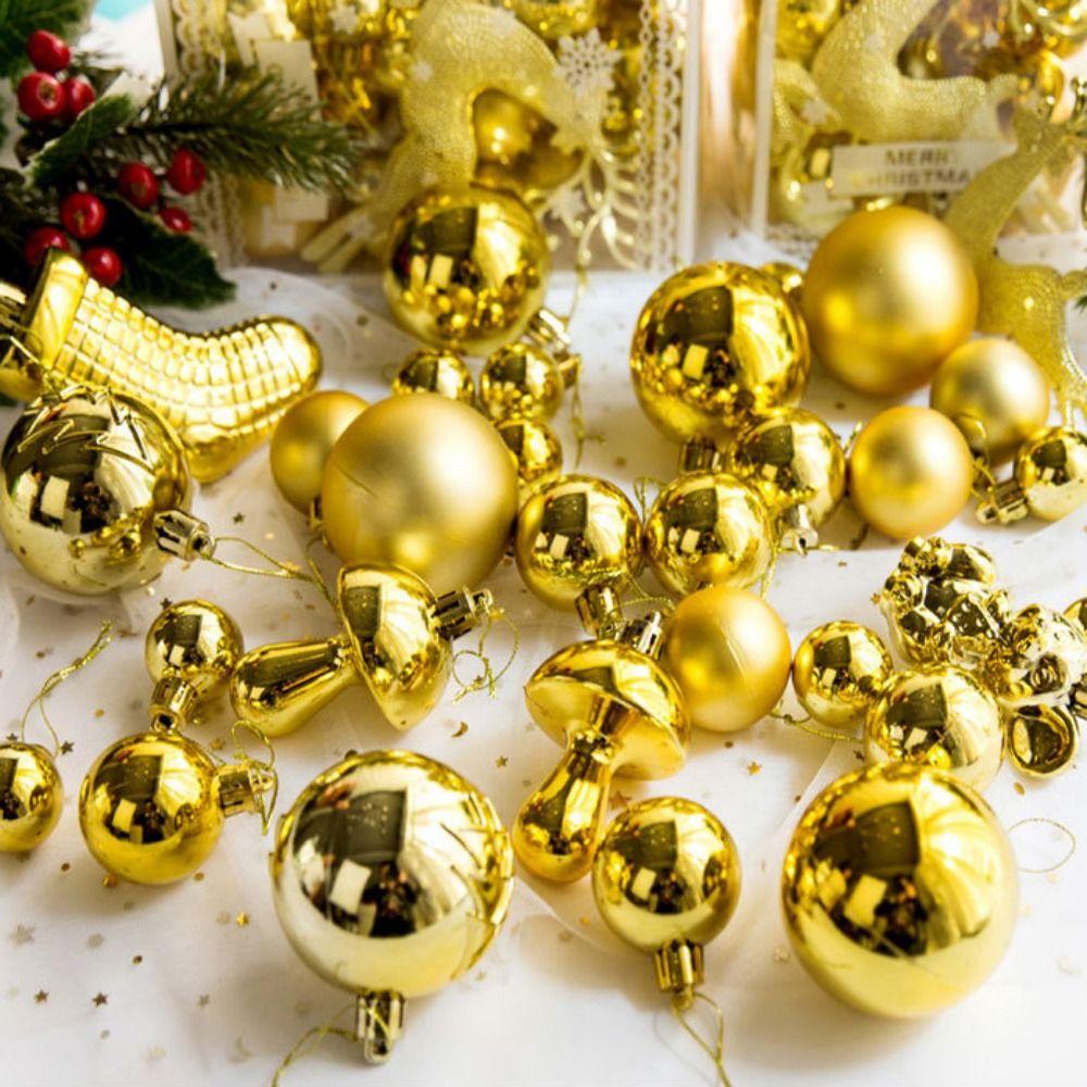 30pcs/set Decorative Christmas Glow Ball Decoration Hanging Christmas Tree Ball Pendant  Holiday