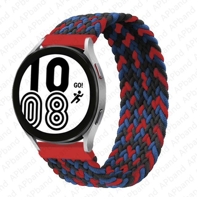 20mm 22mm Band for Samsung Galaxy watch 6 7 4 5 pro active 2 Gear S3 braided solo loop bracelet correa Huawei watch GT 2 3 strap