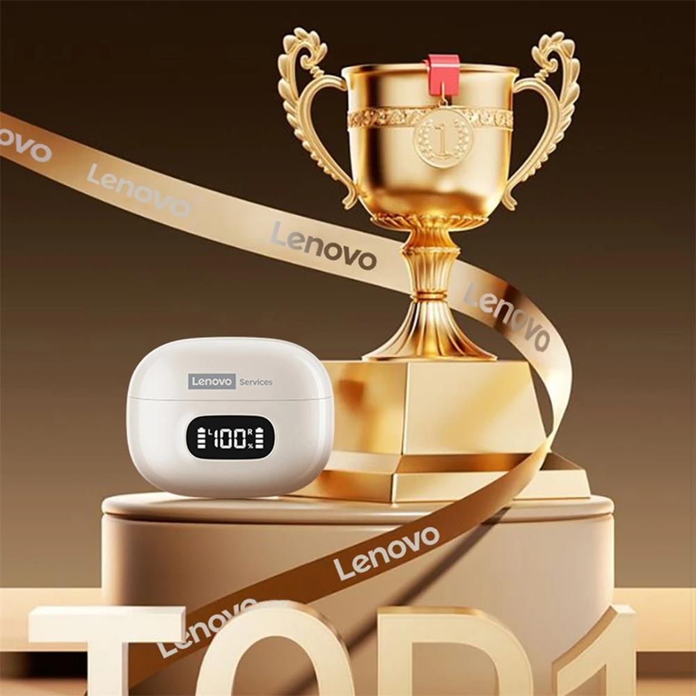 Original Lenovo LE207 TWS Wireless Bluetooth 6.0 Earphones LED Digital Display Travel Sports Headphones Low Latency HIFI Audio Comfort