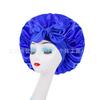 Ladies Satin Ribbon Round Cap Satin Bow Nightcap Hair Care Cap Extra Large Beauty Hair Care Cap