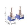 Mini Toggle Switch 3 Position 2 Position 3-Pin 6-Pin ON OFF ON DPDT DPST 6A 125VAC 3A 250VAC Latching Flat Handle For Car